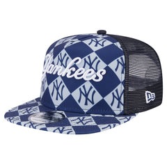 New York Yankees Seeing Diamonds A-Frame Trucker 9FIFTY Snapback Hat - Navy | New Era