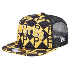 Pittsburgh Pirates Seeing Diamonds A-Frame Trucker 9FIFTY Snapback Hat - Black | New Era