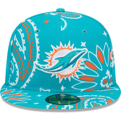 NFL Miami Dolphins Paisley 59FIFTY Fitted Hat