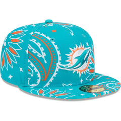 NFL Miami Dolphins Paisley 59FIFTY Fitted Hat