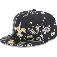 NFL New Orleans Saints Paisley 59FIFTY Fitted Hat