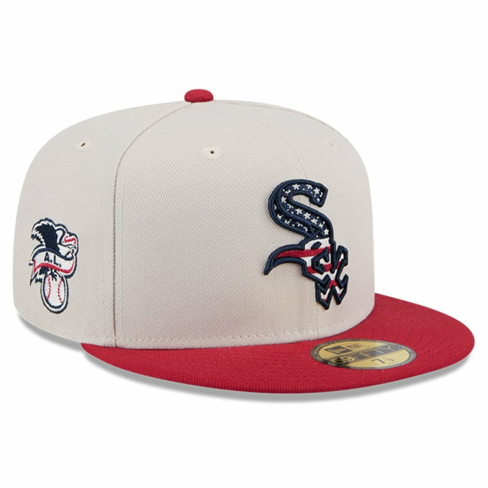 Chicago White Sox 2024 Fourth of July 59FIFTY Fitted Hat - Khaki/Red | New Era