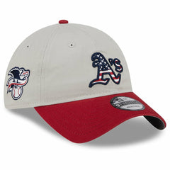 Athletics 2024 Fourth of July 9TWENTY Adjustable Hat - Khaki/Red | New Era