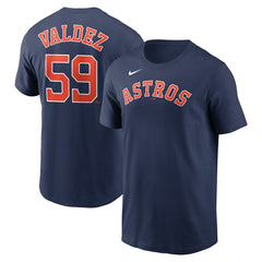 Framber Valdez Houston Astros Fuse Name & Number T-Shirt - Navy | Nike