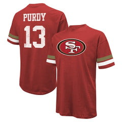 NFL San Francisco 49ers Brock Purdy Majestic Threads Name & Number Oversize Fit T-Shirt