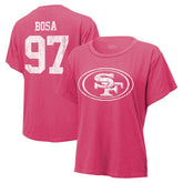 NFL San Francisco 49ers Nick Bosa Majestic Threads Women's Name & Number T-Shirt