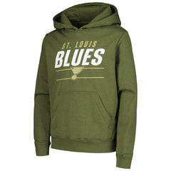 St. Louis Blues Levelwear Youth Podium Fleece Pullover Hoodie