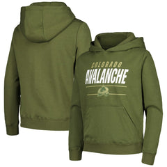 Colorado Avalanche Levelwear Youth Podium Fleece Pullover Hoodie