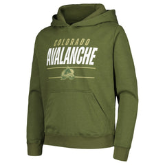 Colorado Avalanche Levelwear Youth Podium Fleece Pullover Hoodie