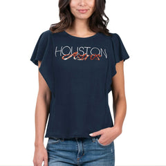 Houston Astros G-III 4Her by Carl Banks Women's Crowd Wave T-Shirt - Navy