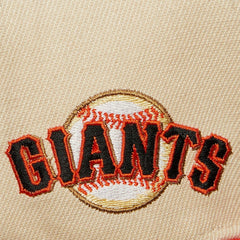San Francisco Giants Cooperstown Collection Speed Zone Snapback Hat - Cream | Mitchell & Ness