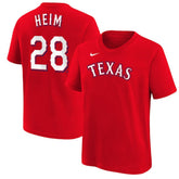 Jonah Heim Texas Rangers Youth Name & Number T-Shirt - Red | Nike