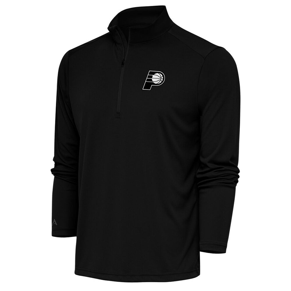 Indiana Pacers Antigua Metallic Logo Tribute Quarter-Zip Top - Black online