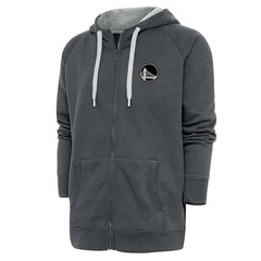 Golden State Warriors Antigua Metallic Logo Victory Raglan Full-Zip Hoodie sale - Charcoal sale
