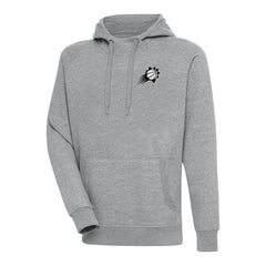 Phoenix Suns Antigua Metallic Logo Victory Raglan Pullover Hoodie - Heather Gray for sale