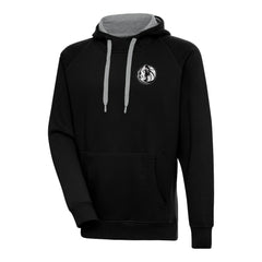 Dallas Mavericks Antigua Metallic Logo Victory Raglan Pullover Hoodie sale - Black cheap