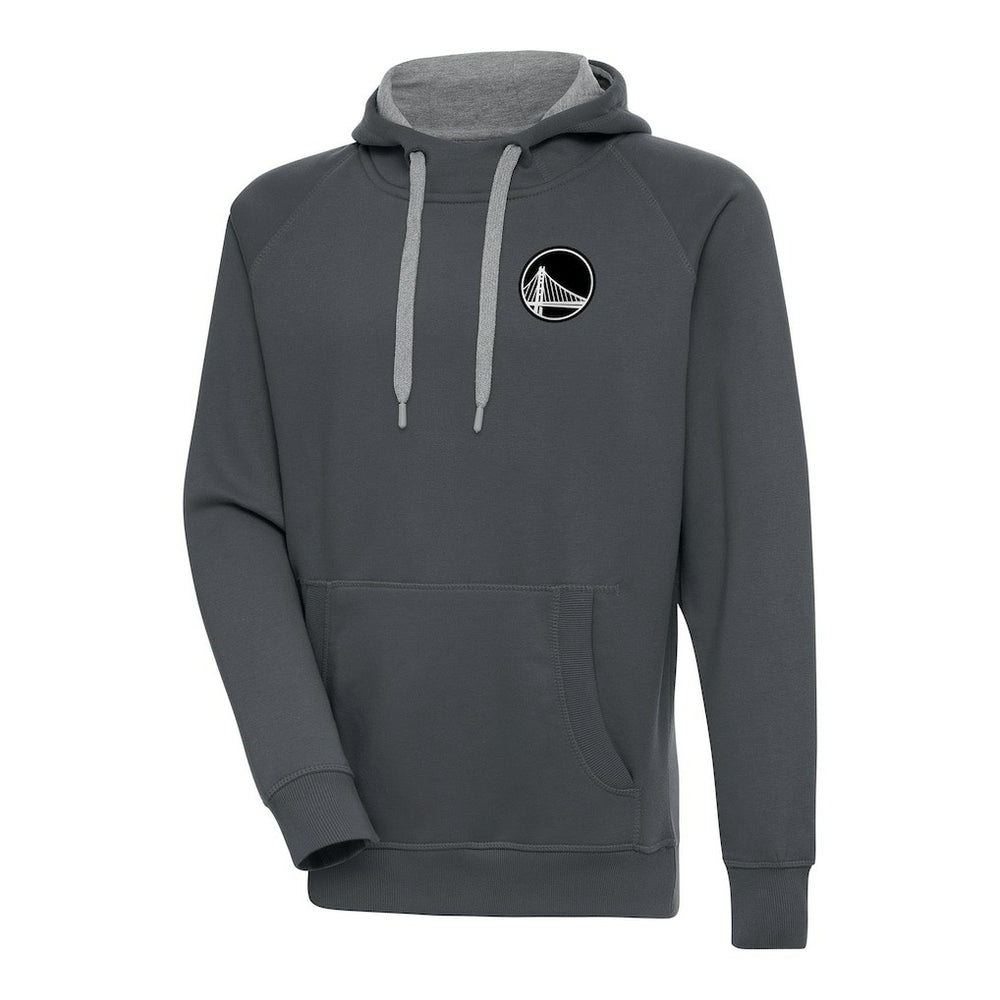 Golden State Warriors Antigua Metallic Logo Victory Raglan Pullover Hoodie sale - Charcoal outlet