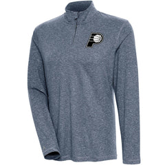 Indiana Pacers Antigua Women's Brushed Metallic Comfort Quarter-Zip Pullover Top - Heather Navy sale
