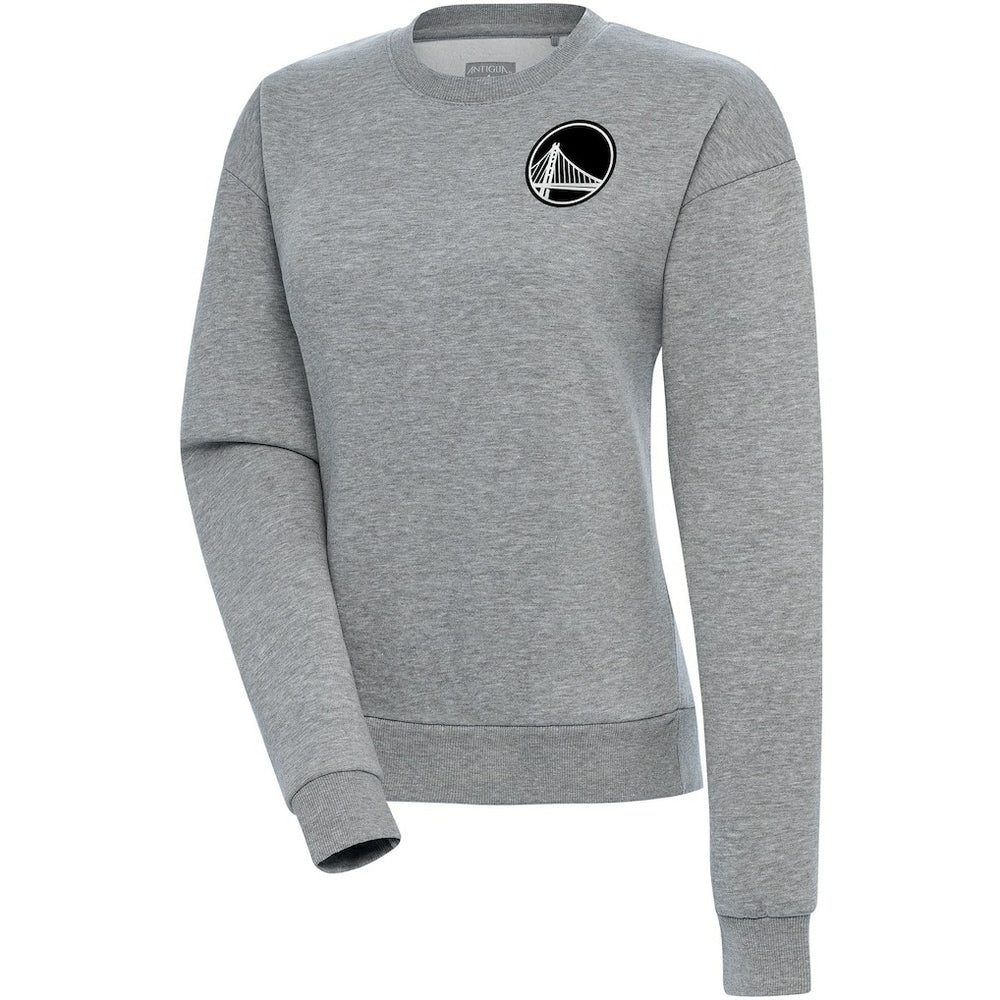 Golden State Warriors Antigua Women's Brushed Metallic Victory Pullover Sweatshirt - Heather Gray cheap