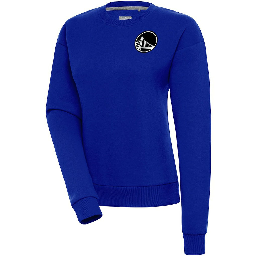 Golden State Warriors Antigua Women's Brushed Metallic Victory Pullover Sweatshirt - Royal for sale