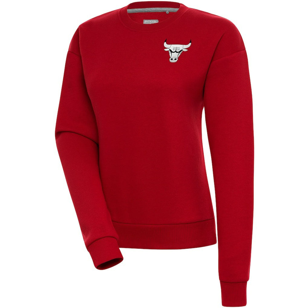 Chicago Bulls Antigua Women's Brushed Metallic Victory Pullover Sweatshirt - Red online