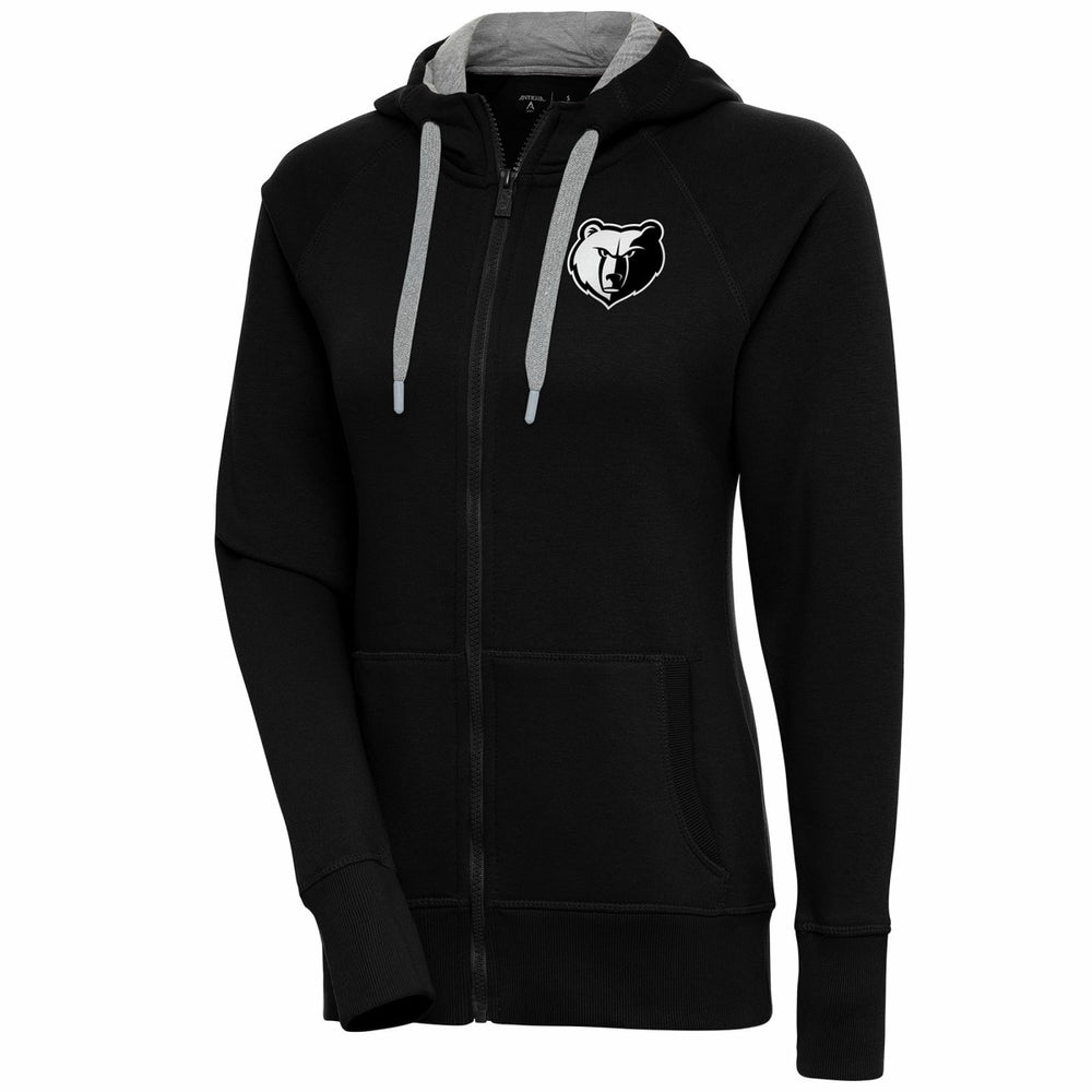 Memphis Grizzlies Antigua Women's Brushed Metallic Victory Full-Zip Hoodie - Black shop