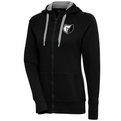 Memphis Grizzlies Antigua Women's Brushed Metallic Victory Full-Zip Hoodie - Black shop