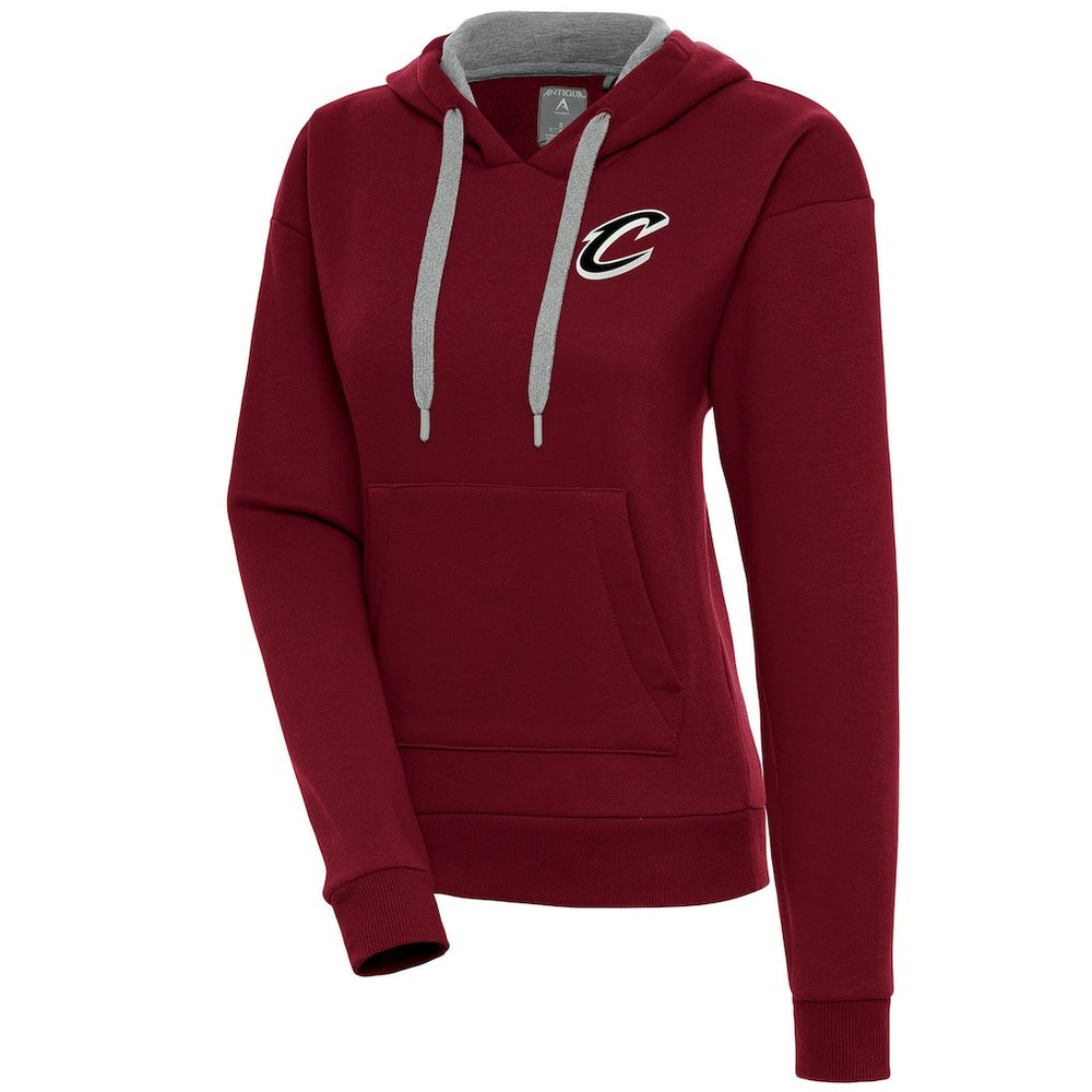 Cleveland Cavaliers Antigua Women's Brushed Metallic Victory Pullover Hoodie - Wine shop