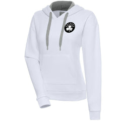 Boston Celtics Antigua Women's Brushed Metallic Victory Pullover Hoodie - White sale