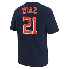Yainer Diaz Houston Astros Youth Name & Number T-Shirt - Navy | Nike