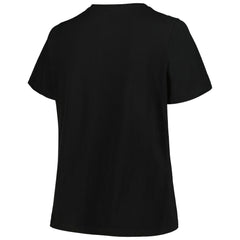 Philadelphia 76ers Profile Women's Plus Size Arch Over Logo V-Neck T-Shirt - Black online