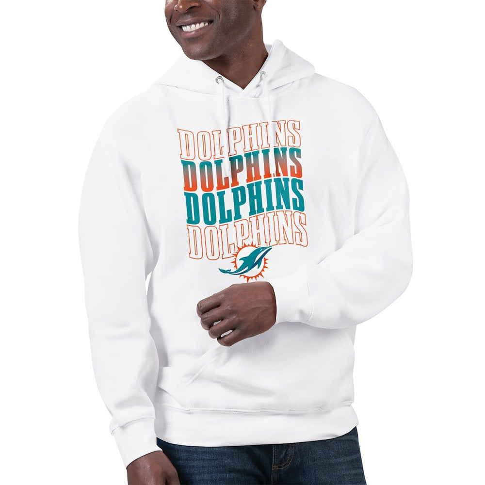 NFL Miami Dolphins Starter Unisex Name Drop Logo Pullover Hoodie