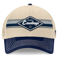 NFL Dallas Cowboys Fundamentals Diamond Stripes Trucker Adjustable Hat