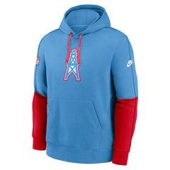 NFL Tennessee Titans Oilers Throwback Alternate Logo Club Tri-Blend Pullover Hoodie