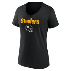NFL Pittsburgh Steelers Joey Porter Jr. Women's Team Wordmark Player Name & Number V-Neck T-Shirt