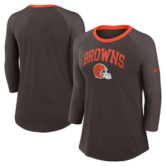 NFL Cleveland Browns Women's 3/4 Sleeve Raglan Fashion Top