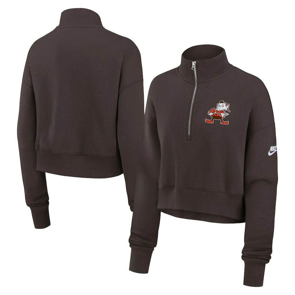NFL Cleveland Browns Women's Rewind Phoenix Half-Zip Sweatshirt