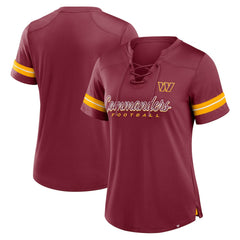NFL Washington Commanders Women's Play Script Lace-Up T-Shirt