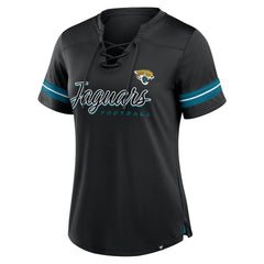 NFL Jacksonville Jaguars Women's Play Script Lace-Up T-Shirt