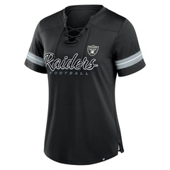 NFL Las Vegas Raiders Women's Play Script Lace-Up T-Shirt