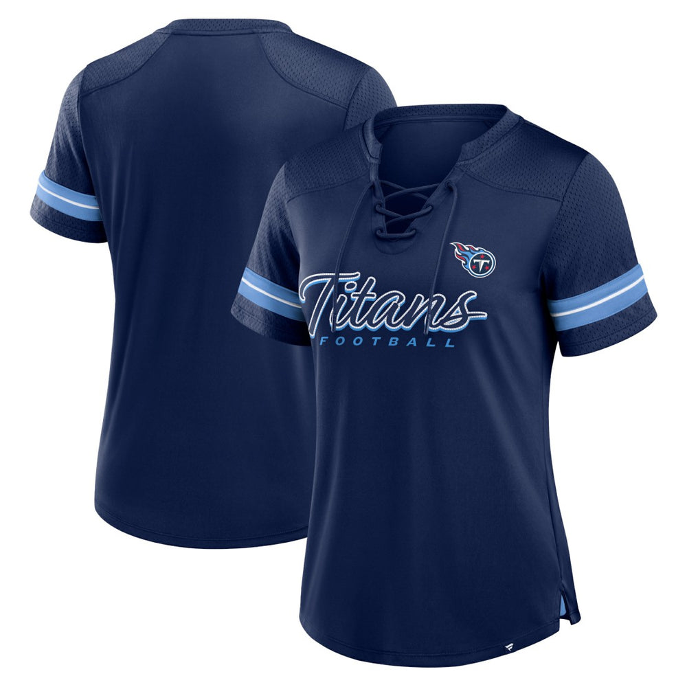 NFL Tennessee Titans Women's Play Script Lace-Up T-Shirt