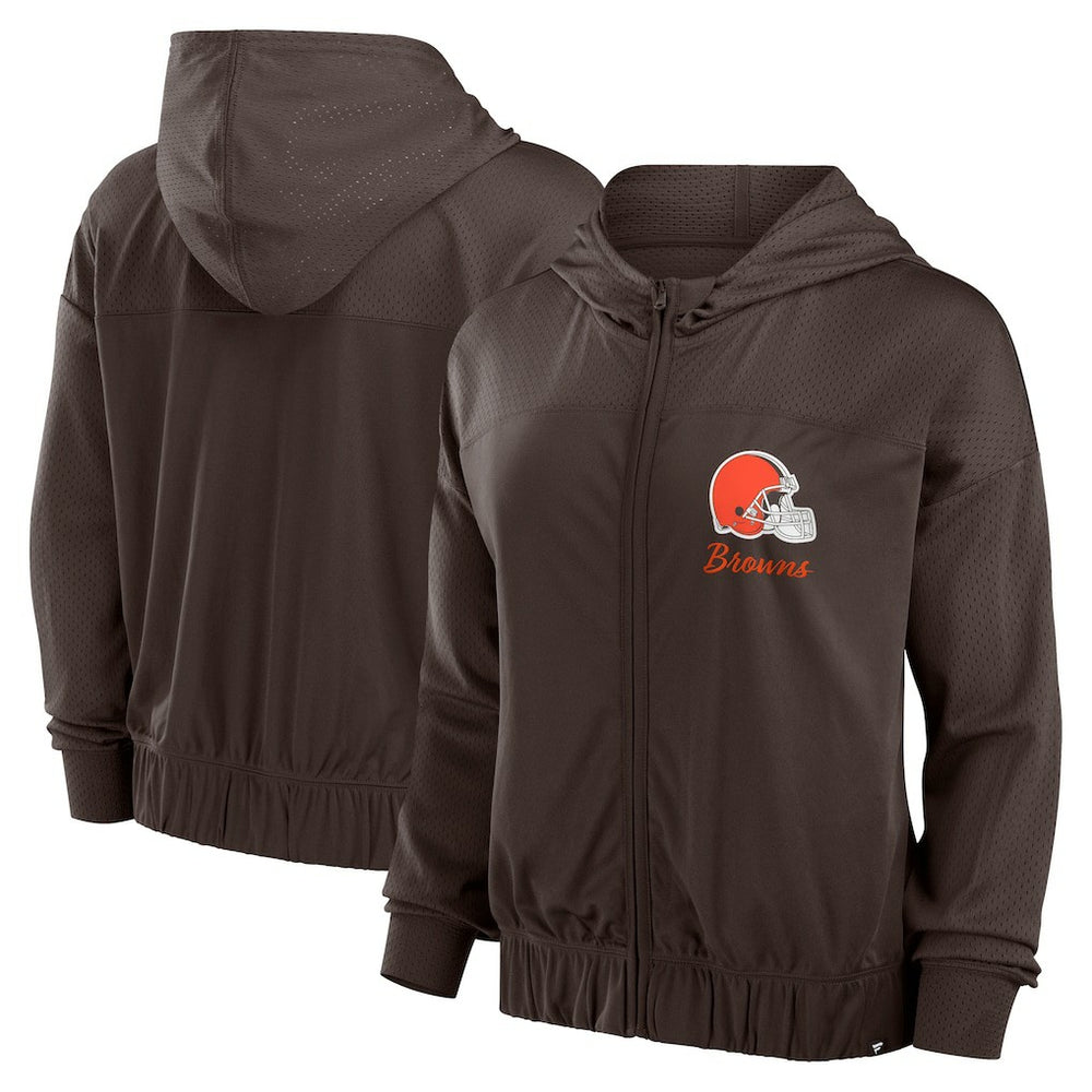 NFL Cleveland Browns Women's Script Lock Full-Zip Hoodie