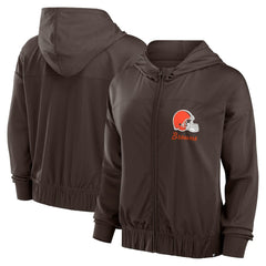 NFL Cleveland Browns Women's Script Lock Full-Zip Hoodie