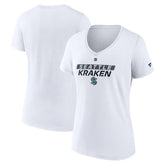 Seattle Kraken Fanatics Women's Authentic Pro Core Primary V-Neck T-Shirt