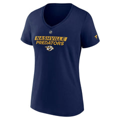 Nashville Predators Fanatics Women's Authentic Pro Core Primary V-Neck T-Shirt