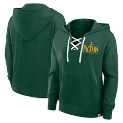 NFL Green Bay Packers Women's Blitz Left Lace-Up Pullover Hoodie