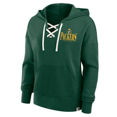 NFL Green Bay Packers Women's Blitz Left Lace-Up Pullover Hoodie