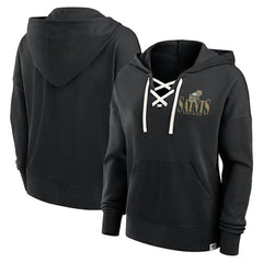 NFL New Orleans Saints Women's Blitz Left Lace-Up Pullover Hoodie