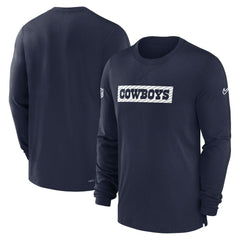 NFL Dallas Cowboys 2024/25 Sideline Player Tri-Blend Performance Long Sleeve T-Shirt