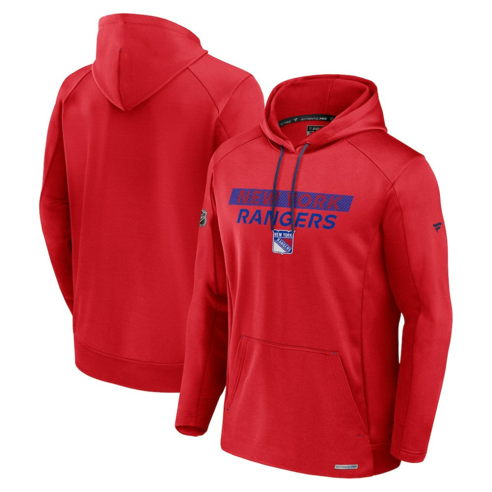 New York Rangers Fanatics Authentic Pro Rink Fleece Pullover Hoodie